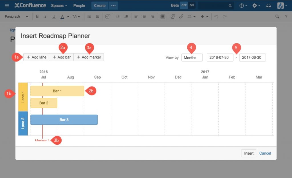 roadmap planner confluence text not aligned