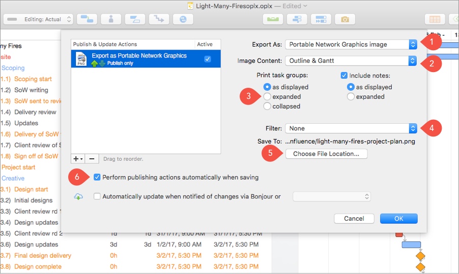 omniplan export