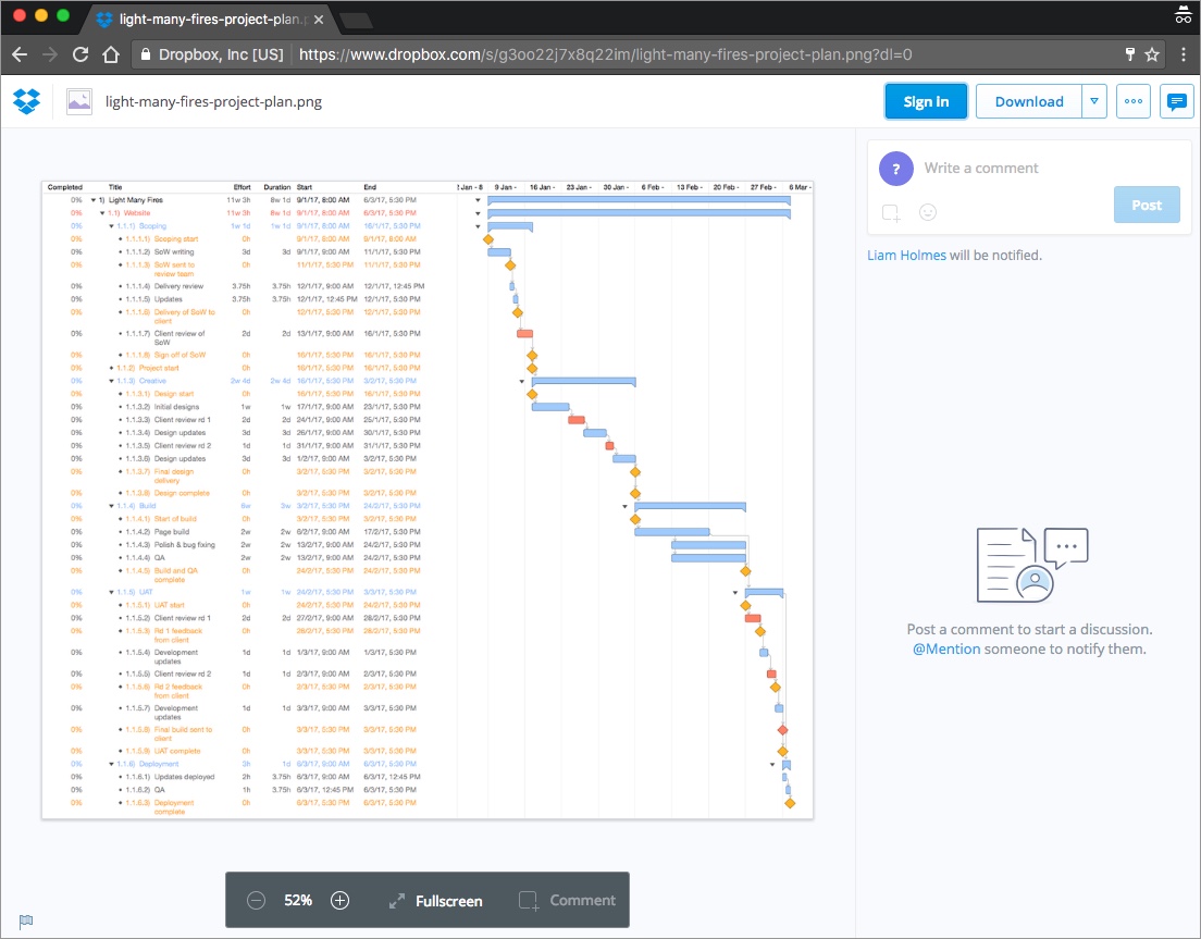 omniplan export to project